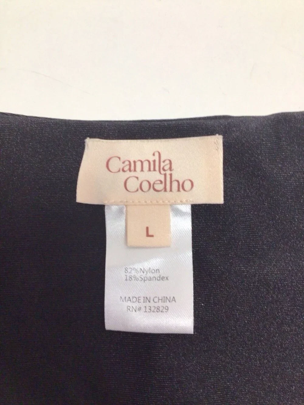 Revolve Camila Coelho Patricia Bikini Top Bottoms Black Gold Ring Size Large